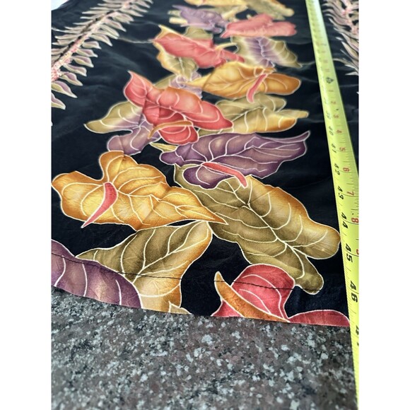 VTG‎ Hawaiian Reserve Collection Black Pink Tropical Floral L Sheath Maxi Dress - Picture 10 of 10
